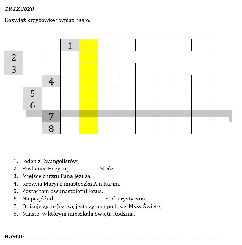 Spotkanie roratnie dla dzieci (18.12.2020 r.)