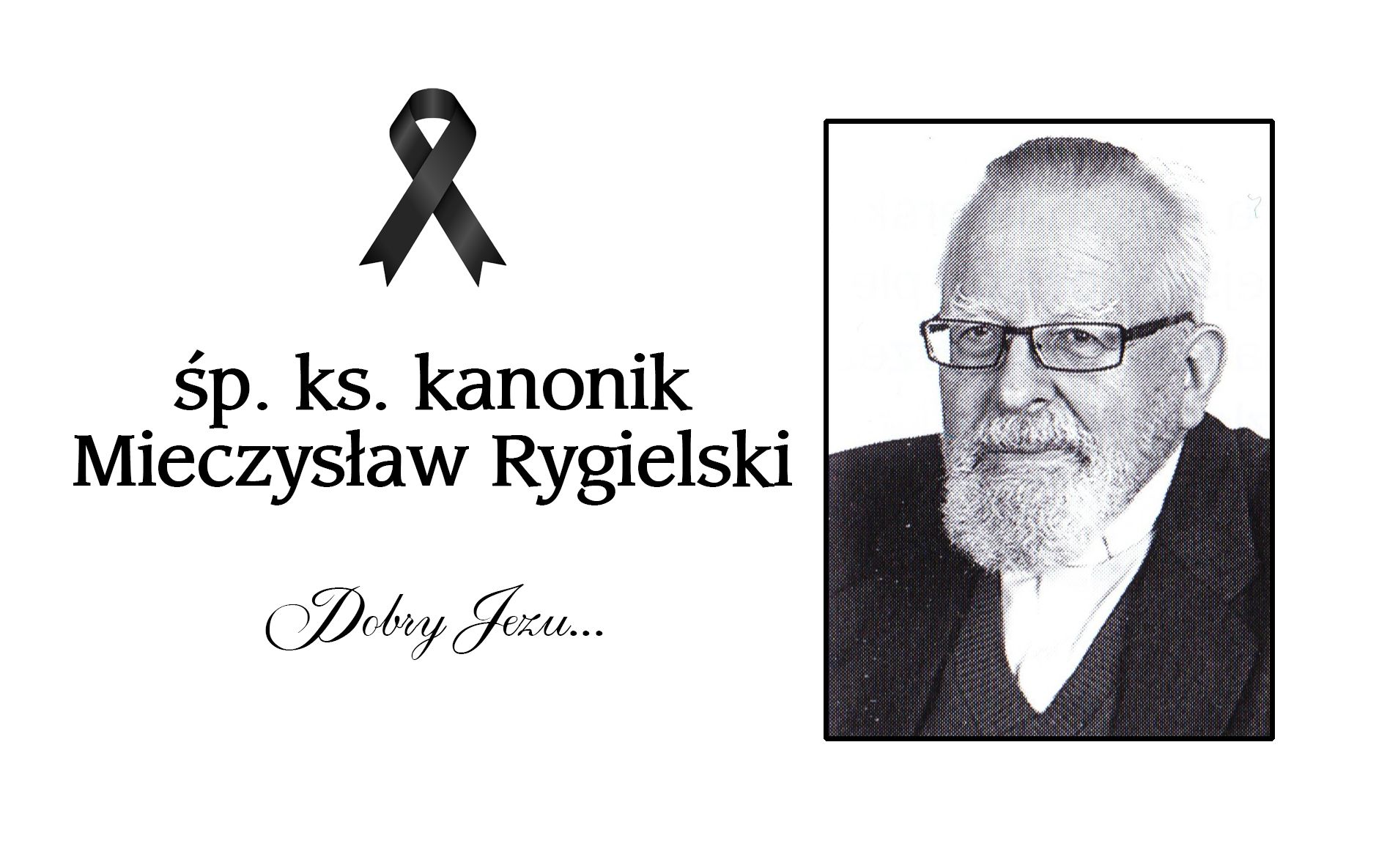 Zmarł ks. kanonik Mieczysław Rygielski