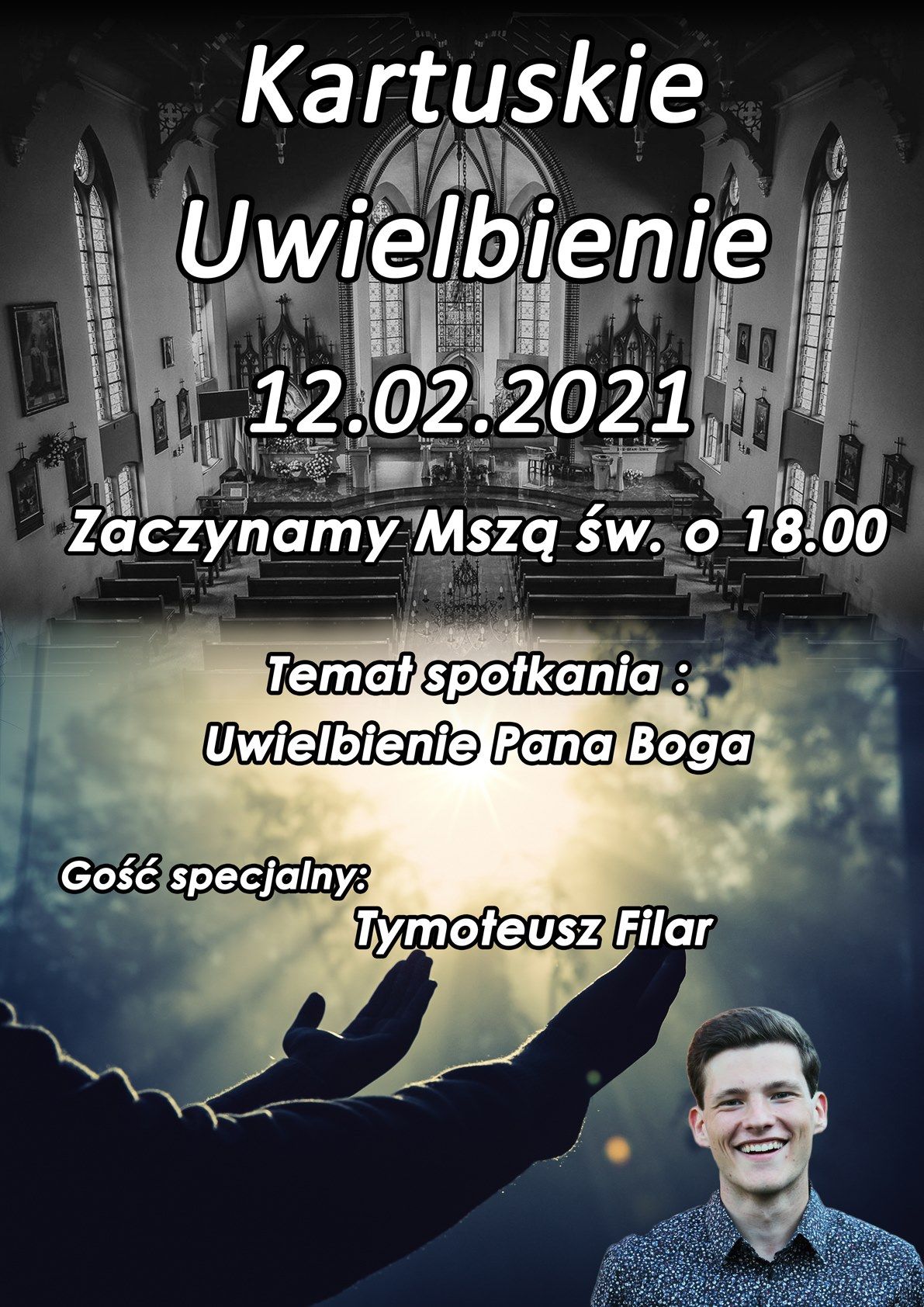 Zaproszenie na Kartuskie Uwielbienie - 12 luty 2021