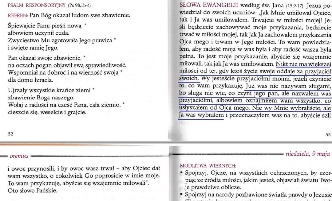 „Bóg jest miłością” (J 15,9-17)