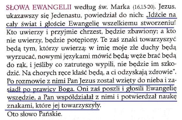 Tajemnica obecności Jezusa (Mk 16,15-20)