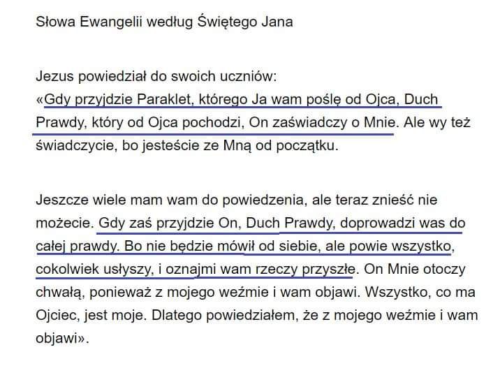 Odkryć prawdę Jezusa (J 15,26-27; 16,12-15)