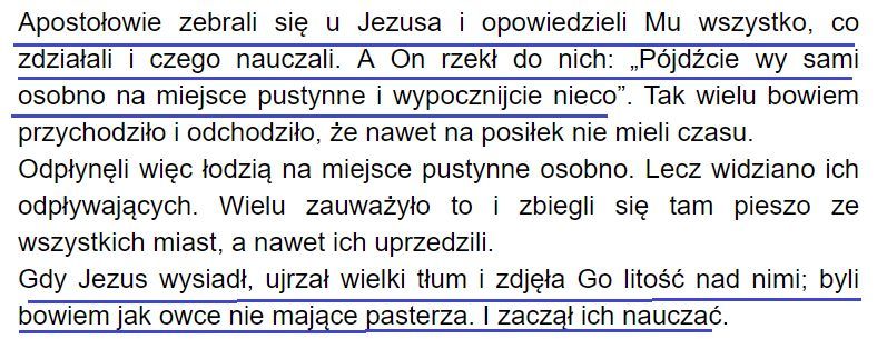 Czego potrzebują pasterze? (Mk 6,303-34)