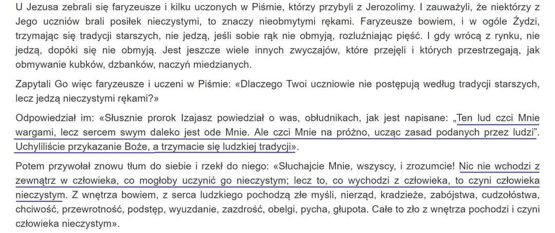 Pokusa wiary bez miłości (Mk 7,1-8a.14-15.21-23)