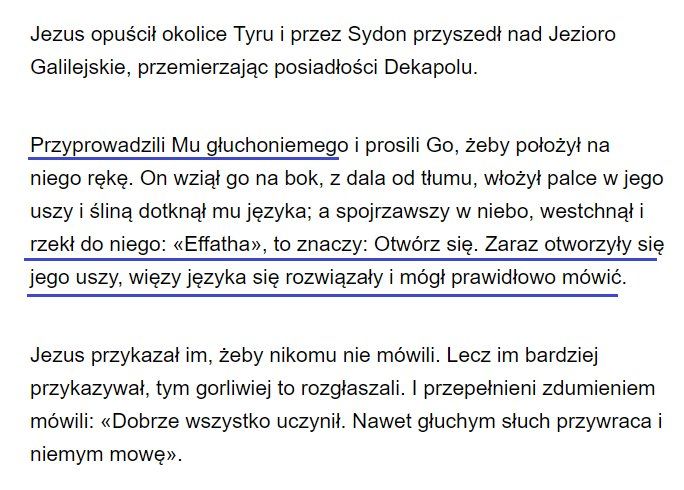 Otworzyć się na słowo Boże (Mk 7,31-37)