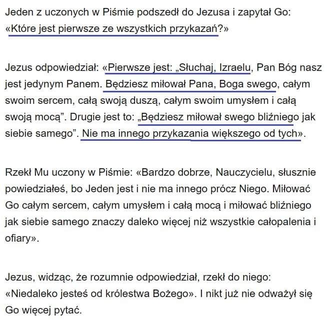 Pierwsze przykazanie (Mk 12,28b-34)