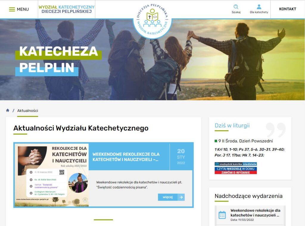 Nowa strona Wydziału Katechetycznego Kurii Diecezjalnej Pelplińskiej