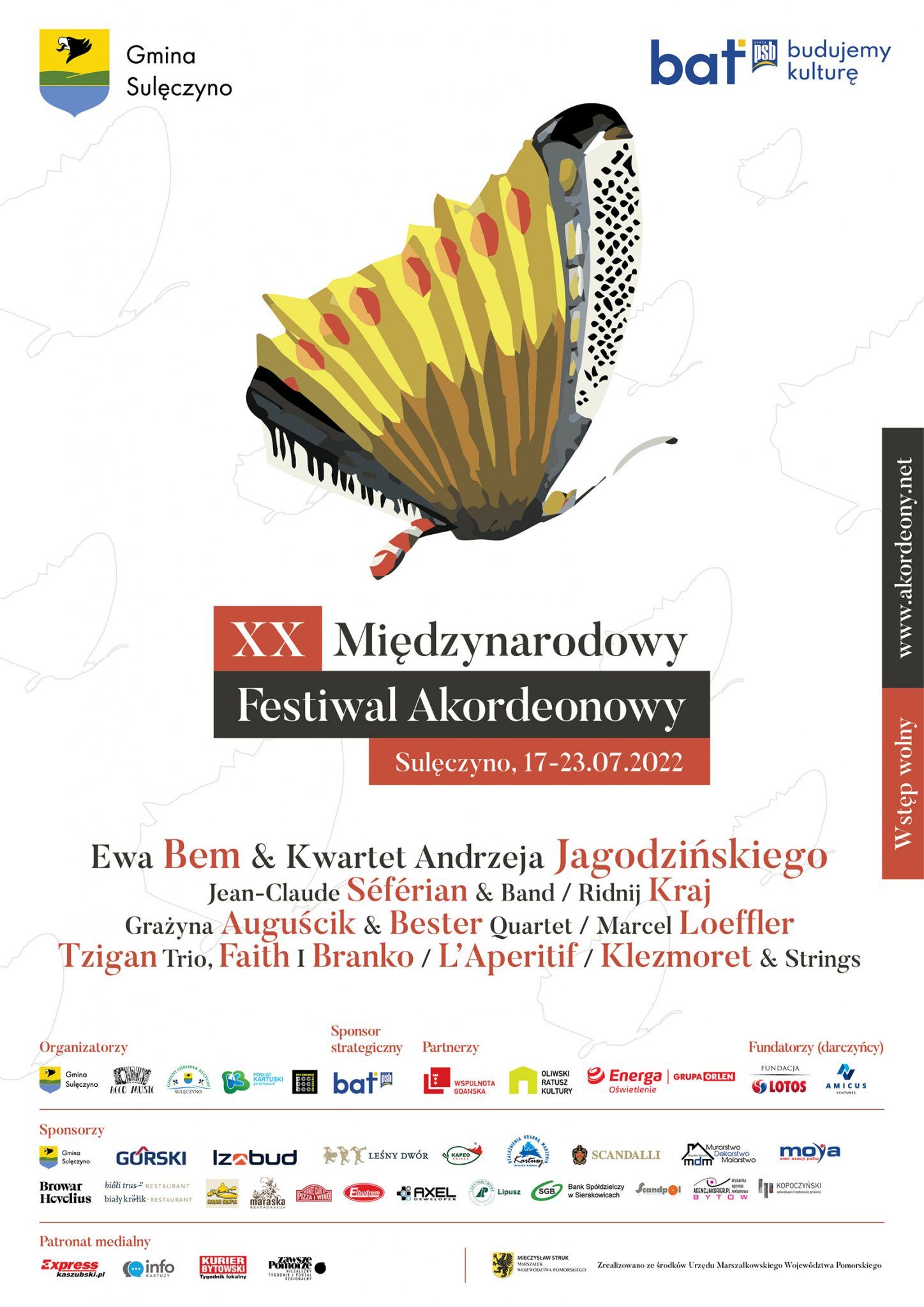XX Międzynarodowy Festiwal Akordeonowy w Sulęczynie- 17-23 lipca 2022