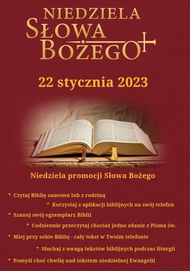 Niedziela Słowa Bożego 22.01.2023