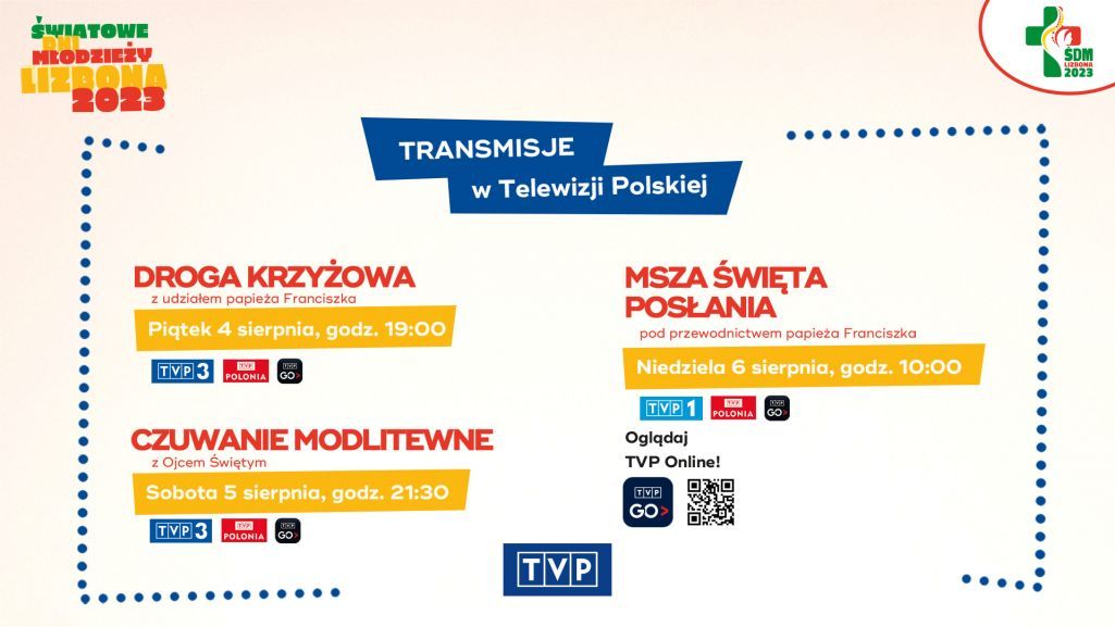 Transmisja tegorocznej edycji Światowych Dni Młodzieży