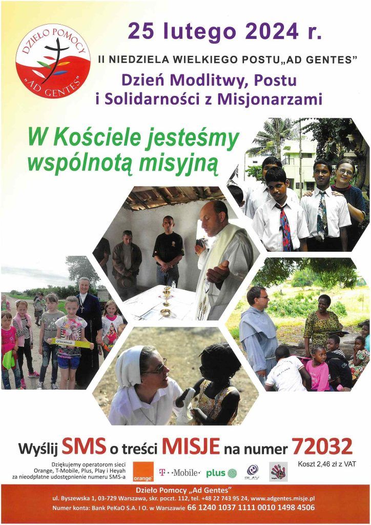 Ad Gentes- Dzień Modlitwy, Postu i Solidarności z Misjonarzami