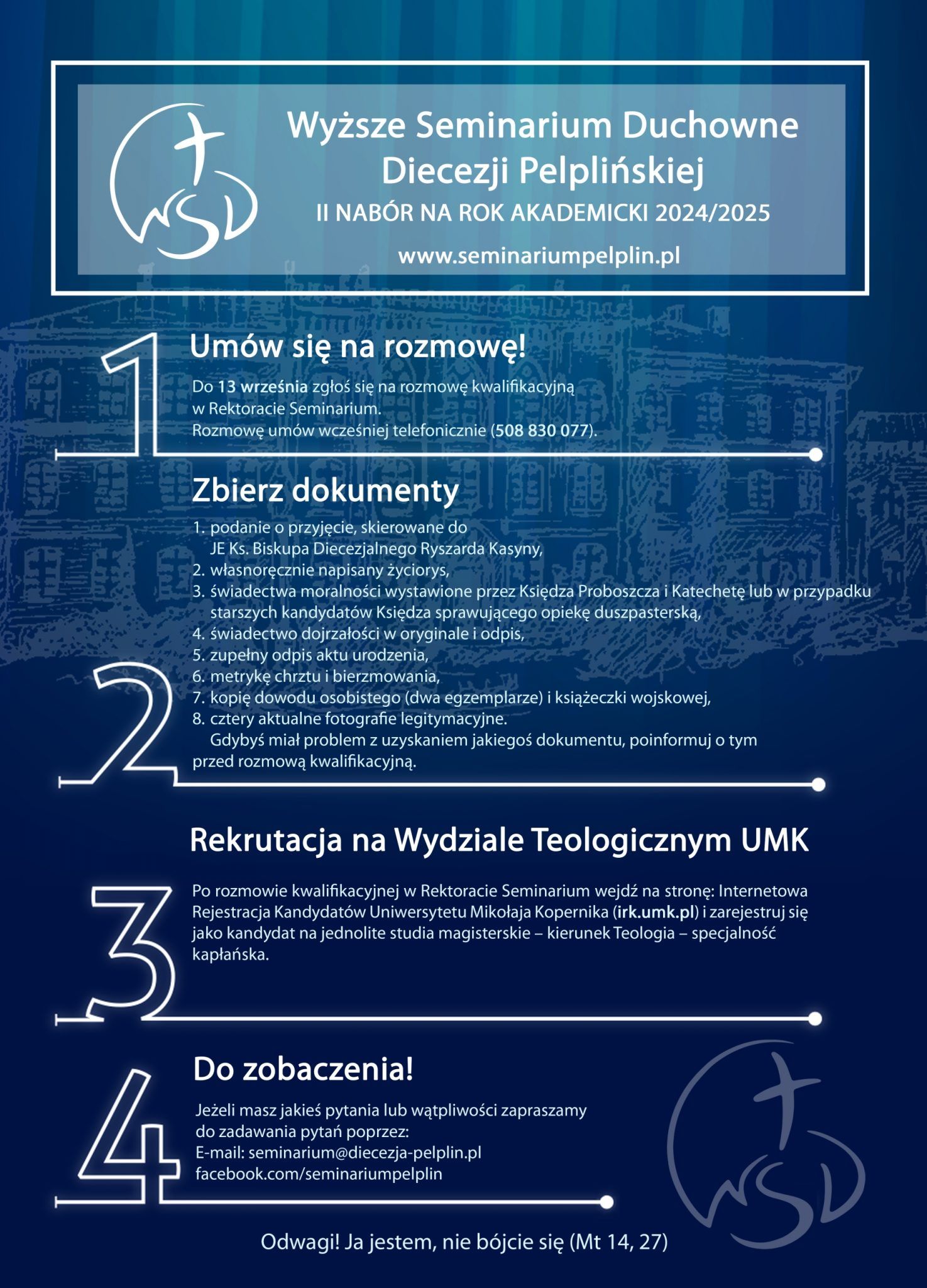 II Nabór do Wyższego Seminarium Duchownego w Pelplinie